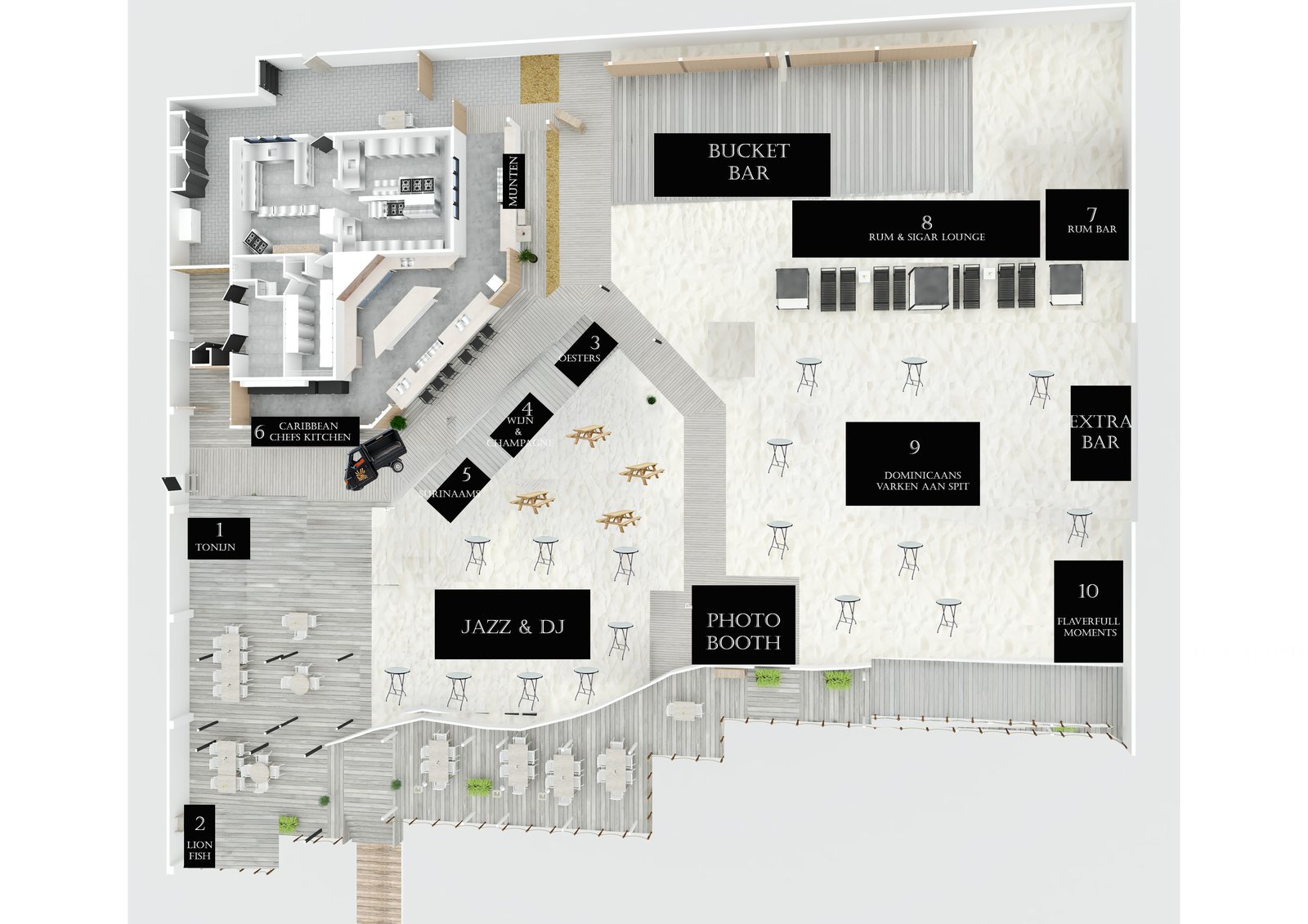 Plattegrond van het festivalterrein — Grand Windsock Ocean Club